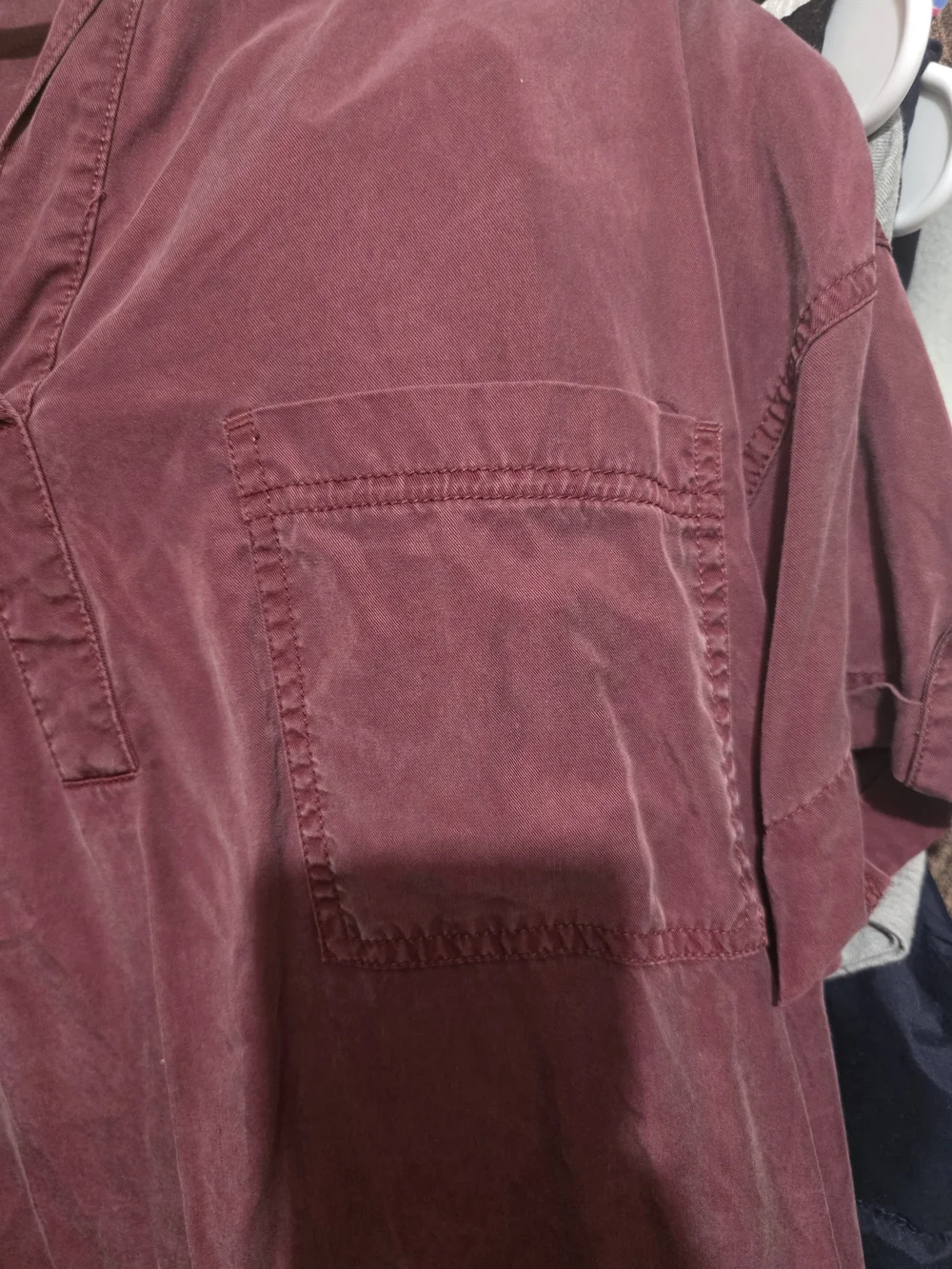 Universal Thread Washed Burgundy V-Neck Dress
